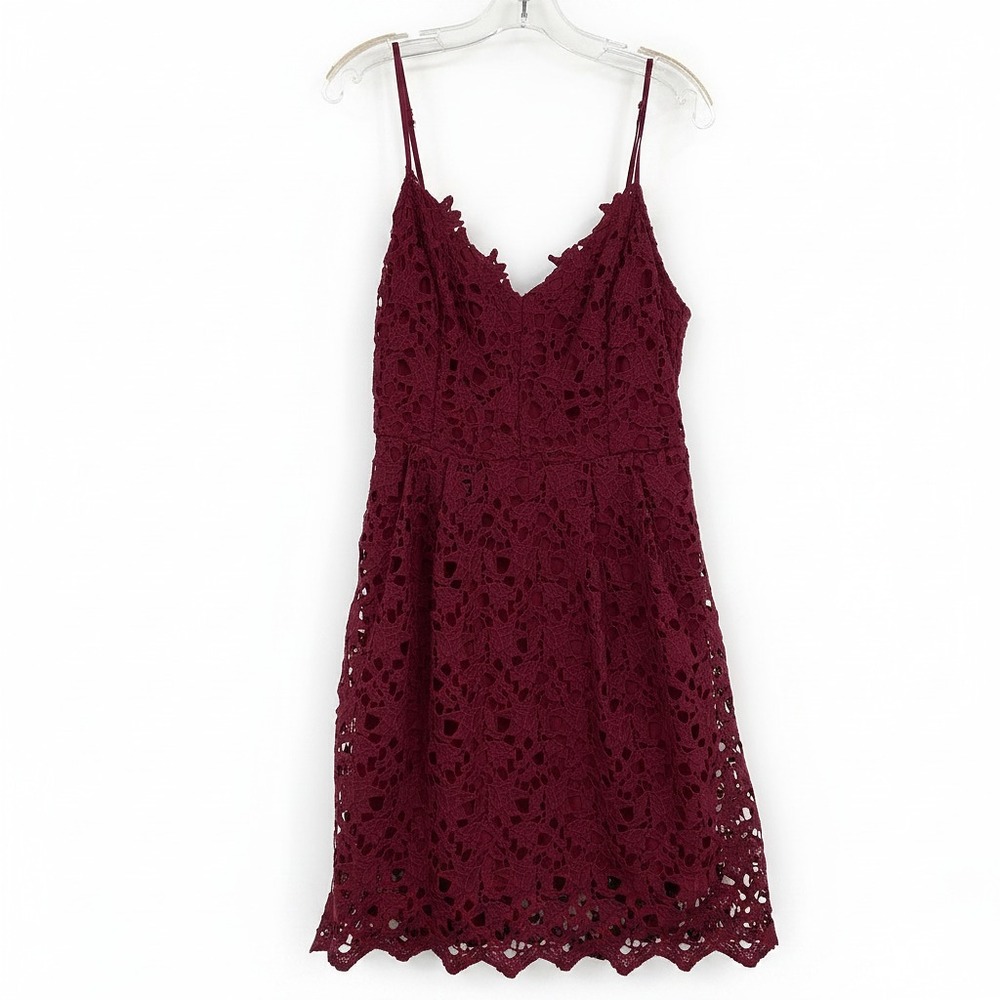 Astr Burgundy Maxi Midi Dress | Red Synthetic Fabric XXL Plus Size